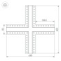 Коннектор Крестовина SL-LINIA32-FANTOM для профилей S-LUX