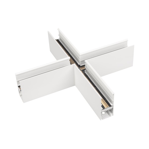 Коннектор крестовой MAG-CON-4592-X90 (WH) для трека MAG-45, металл