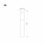 Светильник LGD-STEM-BOLL-H500-10W Тёплый белый IP65 Накладной