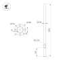 Опора освещения OXOR-OT1-D108-L3500 (BK) фланцевая, стальная