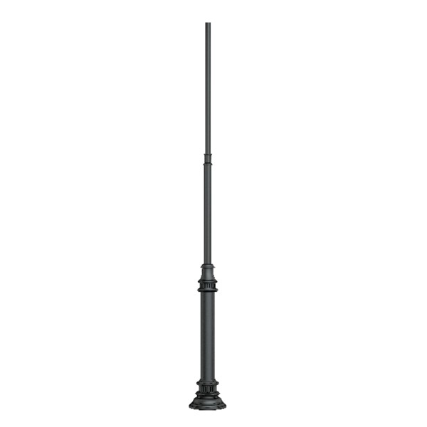 Опора освещения OXOR-OT3-DE-D160-L3000 (BK) фланцевая, стальная