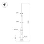 Опора освещения OXOR-OT3-DE-D160-L3500 (BK) фланцевая стальная