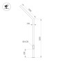 Опора-светильник OXOR-STER-G45-1000x100x100-L3000-52W Warm3000 IP65 для улицы