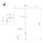 Опора-светильник OXOR-STER-T-2000x100x100-L3000-50W IP65 для улицы