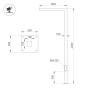 Опора-светильник OXOR-STER-G-1000x100x100-L4000-52W IP65 для улицы