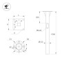 Закладная деталь OXOR-EP1-D133-L1500 (BK) (Arlight, Сталь) для уличного освещения