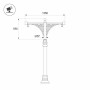 Кронштейн для опоры OXOR-SB5-2 BLACK, стальной, консольный