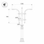 Кронштейн OXOR-SB3-2 BLACK (Arlight, Сталь) для опор освещения
