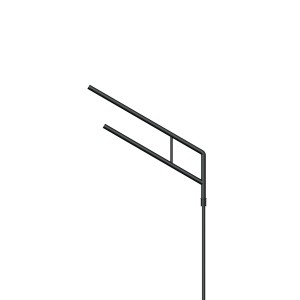 Кронштейн OXOR-SG2-1300x76-L1500 BLACK (консольный, сталь)