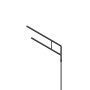 Кронштейн OXOR-SG2-1300x108-L1500 BLACK (арматура для опор, сталь)