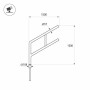 Кронштейн OXOR-SG2-1500x108-L1500 BLACK для опор освещения