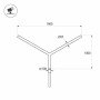 Кронштейн OXOR-SY2-1800x108-L1000 BLACK (Arlight, Сталь) консольный