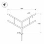Кронштейн OXOR-SY4-1800x108-L1000 BLACK для опор освещения