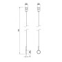 Держатель трека ART-APRIORI-HOLDER-HANG-TUBE-L1500 (BK) крепёж для трека