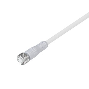 Коннектор питания ARL-WAVE-1615-CON-POWER-FEMALE-2PIN-WHT (IP67, белый пластик)