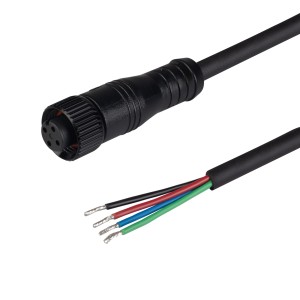 Коннектор питания ARL-WAVE-1010-RGB-CON-POWER-FEMALE-BLK (IP67, белый, 300 мм)
