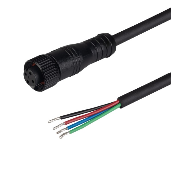 Коннектор питания ARL-WAVE-1010-RGB-CON-POWER-FEMALE-BLK (IP67, белый, 300 мм)
