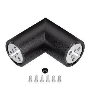 Соединитель профиля ROUND-D36-360-90 BLACK (Arlight, Алюминий) угловой