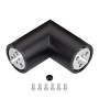 Соединитель профиля ROUND-D36-360-90 BLACK (Arlight, Алюминий) угловой