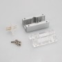 Коннектор прямой ARL-CLEAR-U15-Line (26x15mm) для гибкого неона