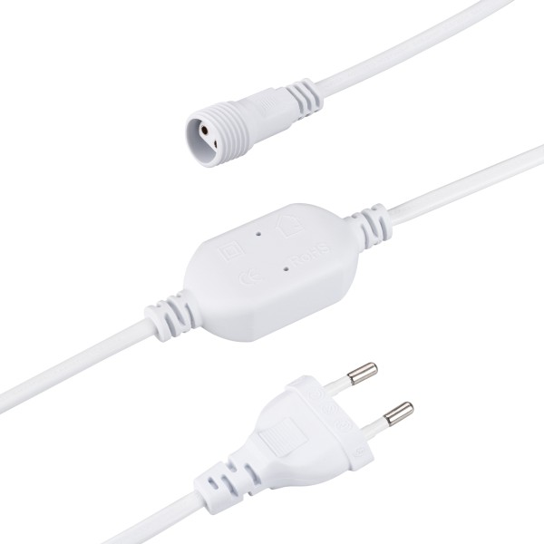 Шнур питания ARD-ICICLE-CLASSIC-1.5M White (230V, 1.6A) для гирлянд