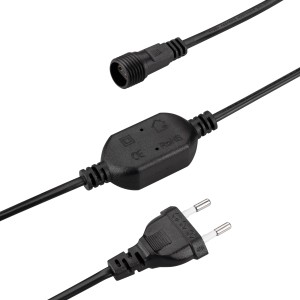 Шнур питания ARD-ICICLE-CLASSIC-1.5M Black (230V, 1.6A) для гирлянд