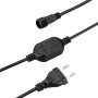 Шнур питания ARD-ICICLE-CLASSIC-1.5M Black (230V, 1.6A) для гирлянд