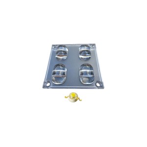 Блочная линза STB 4 (130x60°, 4 LED) Turlens для Emitter