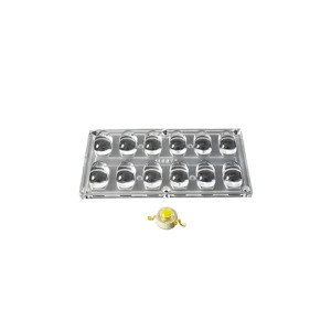 Блок линз 12BST-E (130x65°, 12x LED) (Turlens, -) прозрачная линза