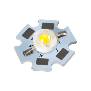 Мощный светодиод ARPL-Star-1W3W-BCB Day White с прозрачной линзой