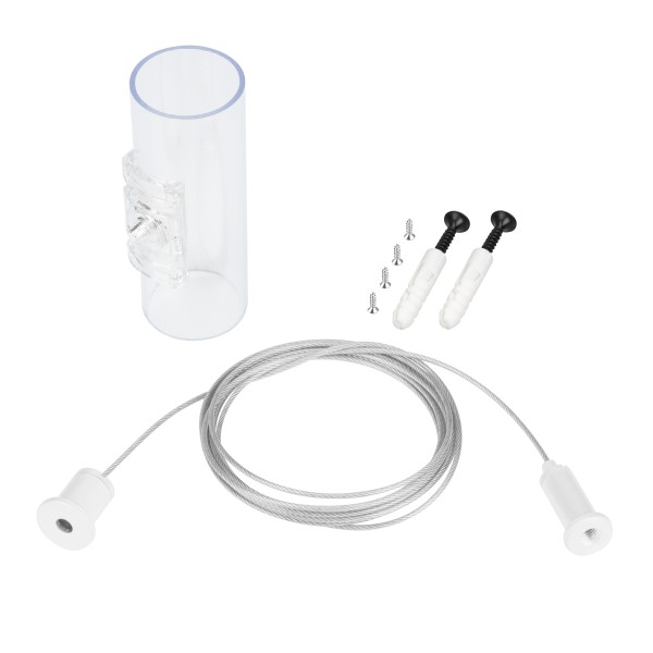 Подвес MOONLIGHT-HR-LIFT-SIDE-VR-D25-0080 White с тросом для потолка
