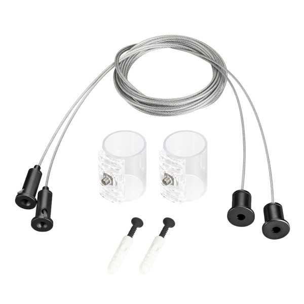Подвес MOONLIGHT-HR-LIFT-SIDE-VR-D25 Black с тросами для монтажа