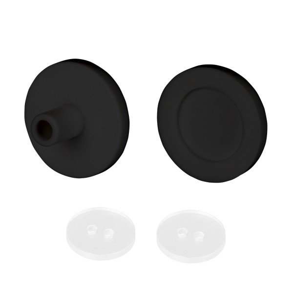 Заглушка ARL-MOONLIGHT-ROUND-25-CAP-TOP-SET-BLACK (Arlight, Силикон) для гибкого неона