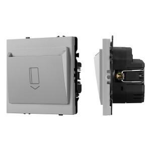 Выключатель карточный ARL NOBE SWT-CRD-SFPL-IS софт-тач никель 250V 25A