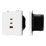 Розетка ARL NOBE USB тип А+С+С софт-тач белый кварц 65Вт
