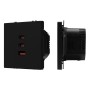 Розетка ARL NOBE USB тип А+С+С софт-тач черный оникс 65Вт
