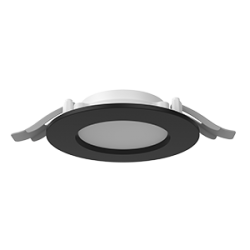 СВЕТОДИОДНЫЙ СВЕТИЛЬНИК VARTON DL-01 SLIM КРУГЛЫЙ ВСТРАИВАЕМЫЙ 120X37 ММ IP65/40 RAL9005 ЧЕРНЫЙ МУАР С РАССЕИВАТЕЛЕМ ОПАЛ DL-01 RUS Slim Ø100