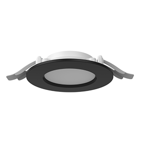 СВЕТОДИОДНЫЙ СВЕТИЛЬНИК VARTON DL-01 SLIM КРУГЛЫЙ ВСТРАИВАЕМЫЙ 120X37 ММ IP65/40 RAL9005 ЧЕРНЫЙ МУАР С РАССЕИВАТЕЛЕМ ОПАЛ DL-01 RUS Slim Ø100