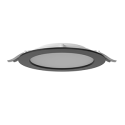 СВЕТОДИОДНЫЙ СВЕТИЛЬНИК VARTON DL-01 SLIM КРУГЛЫЙ ВСТРАИВАЕМЫЙ 221X40 ММ IP65/40 RAL9005 ЧЕРНЫЙ МУАР С РАССЕИВАТЕЛЕМ ОПАЛ DL-01 RUS Slim Ø200