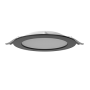 СВЕТОДИОДНЫЙ СВЕТИЛЬНИК VARTON DL-01 SLIM КРУГЛЫЙ ВСТРАИВАЕМЫЙ 221X40 ММ IP65/40 RAL9005 ЧЕРНЫЙ МУАР С РАССЕИВАТЕЛЕМ ОПАЛ DL-01 RUS Slim Ø200