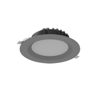 СВЕТОДИОДНЫЙ СВЕТИЛЬНИК VARTON DL-01 КРУГЛЫЙ ВСТРАИВАЕМЫЙ 190X70 ММ TUNABLE WHITE (2700-) IP54/20 RAL7045 СЕРЫЙ МУАР ДИММИРУЕМЫЙ ПО ПРОТОКОЛУ DALI DL-01 Tunable White 25 Вт