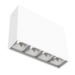 СВЕТОДИОДНЫЙ СВЕТИЛЬНИК VARTON DL-BOX REFLECT MULTI 1X4 НАКЛАДНОЙ RAL9003 БЕЛЫЙ МУАР DL-Box Reflect Multi 1x4 low