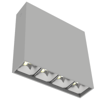 СВЕТОДИОДНЫЙ СВЕТИЛЬНИК VARTON DL-BOX REFLECT MULTI 1X4 НАКЛАДНОЙ RAL7045 СЕРЫЙ МУАР DL-Box Reflect Multi 1x4 medium