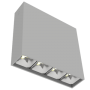 СВЕТОДИОДНЫЙ СВЕТИЛЬНИК VARTON DL-BOX REFLECT MULTI 1X4 НАКЛАДНОЙ RAL7045 СЕРЫЙ МУАР DL-Box Reflect Multi 1x4 medium