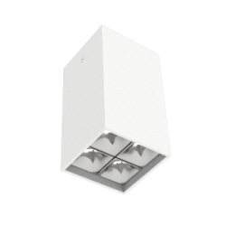 СВЕТОДИОДНЫЙ СВЕТИЛЬНИК VARTON DL-BOX REFLECT MULTI 2X2 НАКЛАДНОЙ RAL9003 БЕЛЫЙ МУАР КОСОСВЕТ DL-Box Reflect Multi 2x2 medium