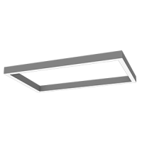 CВЕТИЛЬНИК VARTON Х-LINE ПРЯМОУГОЛЬНИК ПОДВЕСНОЙ МЕТАЛЛИК С РАССЕИВАТЕЛЕМ ОПАЛ X-line прямоугольник 0,5 х 1 м