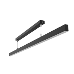 СВЕТОДИОДНЫЙ СВЕТИЛЬНИК VARTON ПОДВЕСНОЙ QUBO-LINE С РАССЕИВАТЕЛЕМ ОПАЛ RAL9005 ЧЕРНЫЙ МУАР Qubo-line 1260х20 мм