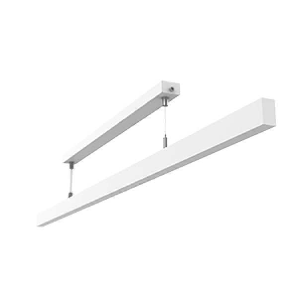 СВЕТОДИОДНЫЙ СВЕТИЛЬНИК VARTON ПОДВЕСНОЙ QUBO-LINE С РАССЕИВАТЕЛЕМ ОПАЛ RAL9003 БЕЛЫЙ МУАР Qubo-line 1510х20 мм