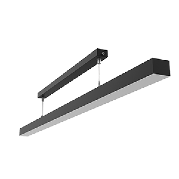 СВЕТОДИОДНЫЙ СВЕТИЛЬНИК VARTON ПОДВЕСНОЙ QUBO-LINE С РАССЕИВАТЕЛЕМ ОПАЛ RAL9005 ЧЕРНЫЙ МУАР Qubo-line 1510х50 мм