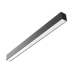 CВЕТИЛЬНИК VARTON T-LINE 0 ОДИНОЧНЫЙ ПОДВЕСНОЙ/НАКЛАДНОЙ RAL9005 ЧЕРНЫЙ МУАР С ОПАЛОВЫМ РАССЕИВАТЕЛЕМ КАБЕЛЕМ И ТОРЦЕВЫМИ КРЫШКАМИ (2 ШТ.) В КОМПЛЕКТЕ T-line 0,5 м